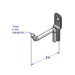 Dimensions for OmniWall Short Wire Hooks | CGS-003-24-01