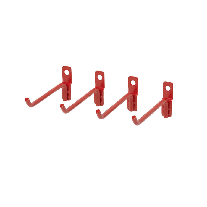 OmniWall Red Medium Wire Hooks (4 Pack) | CGS-003-24-02-RED