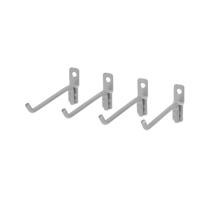 OmniWall Silver Medium Wire Hooks (4 Pack) | CGS-003-24-02-SLV