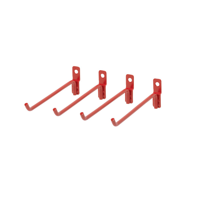 OmniWall Red Large Wire Hooks (4 Pack) | CGS-003-24-03-RED