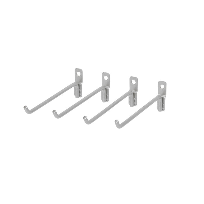 OmniWall Silver Large Wire Hooks (4 Pack) | CGS-003-24-03-SLV