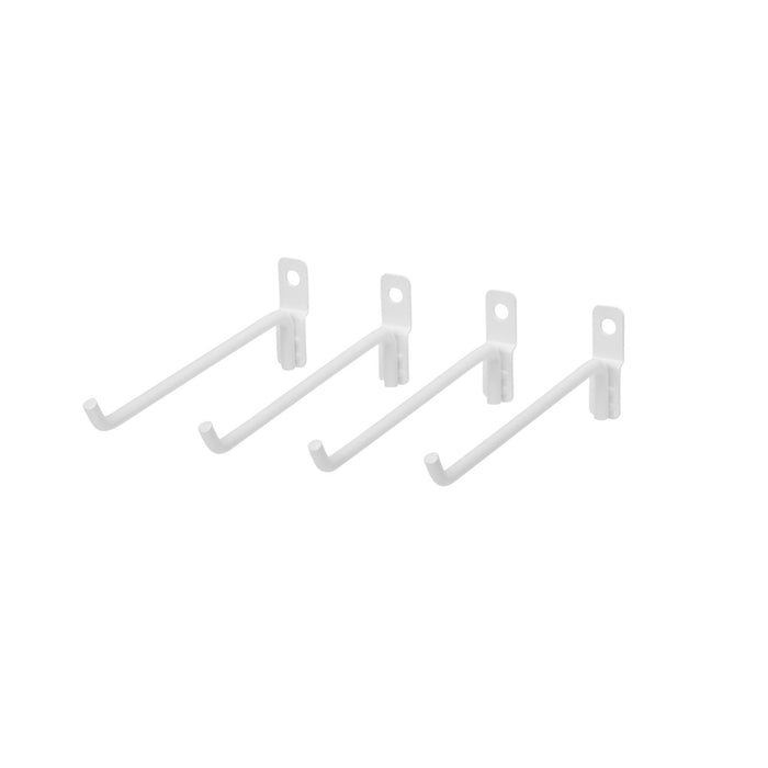 OmniWall White Large Wire Hooks (4 Pack) | CGS-003-24-03-WHT
