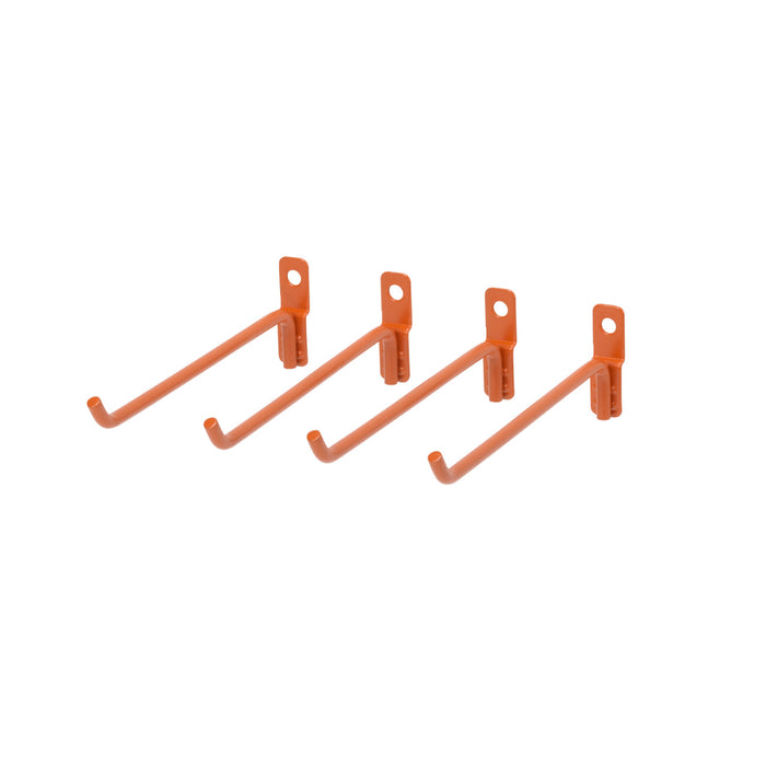 OmniWall Orange Large Wire Hooks (4 Pack) | CGS-003-24-03-ORG