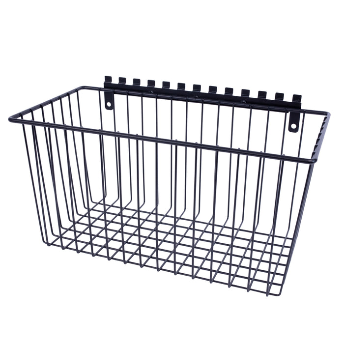 OmniWall Medium Wire Basket 16" X 8" X 8" | CGS-003-25-02-BLK | Pegboard Basket