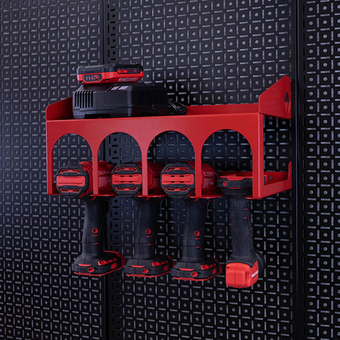 OmniWall Red Multiple Drill/Impact Shelf | CGS-KIT-MDS-BLK | Pegboard Shelves