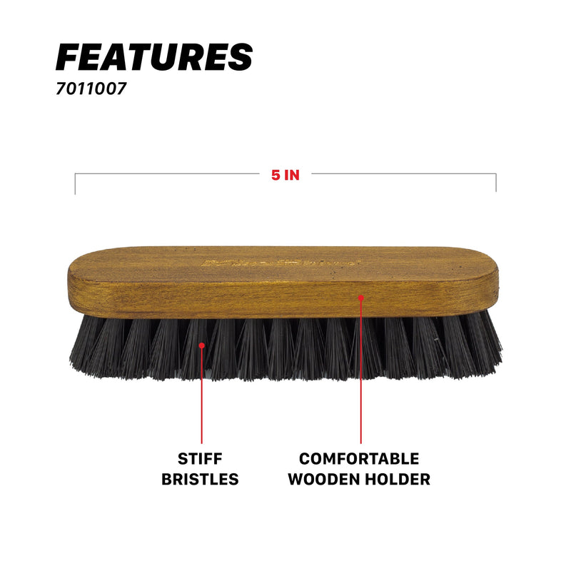 Maxshine Compact Leather Cleaning Brush | 5-Inch Wood Handle