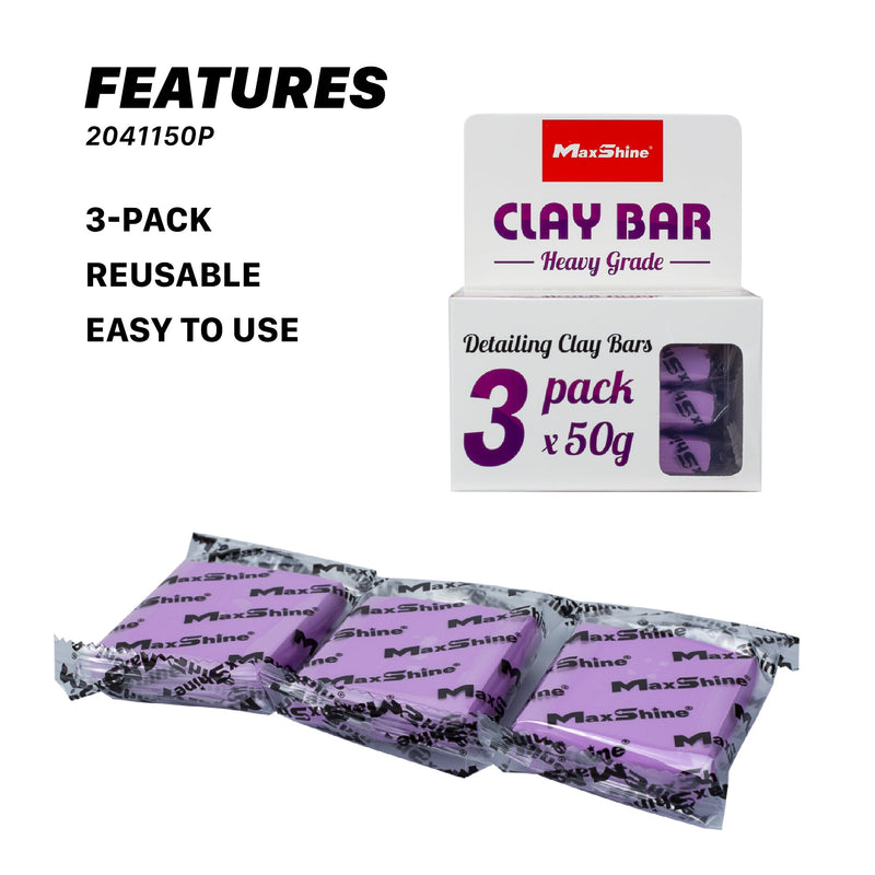 2041150P Detailing Clay Bar - 3 Pack - Heavy Grade