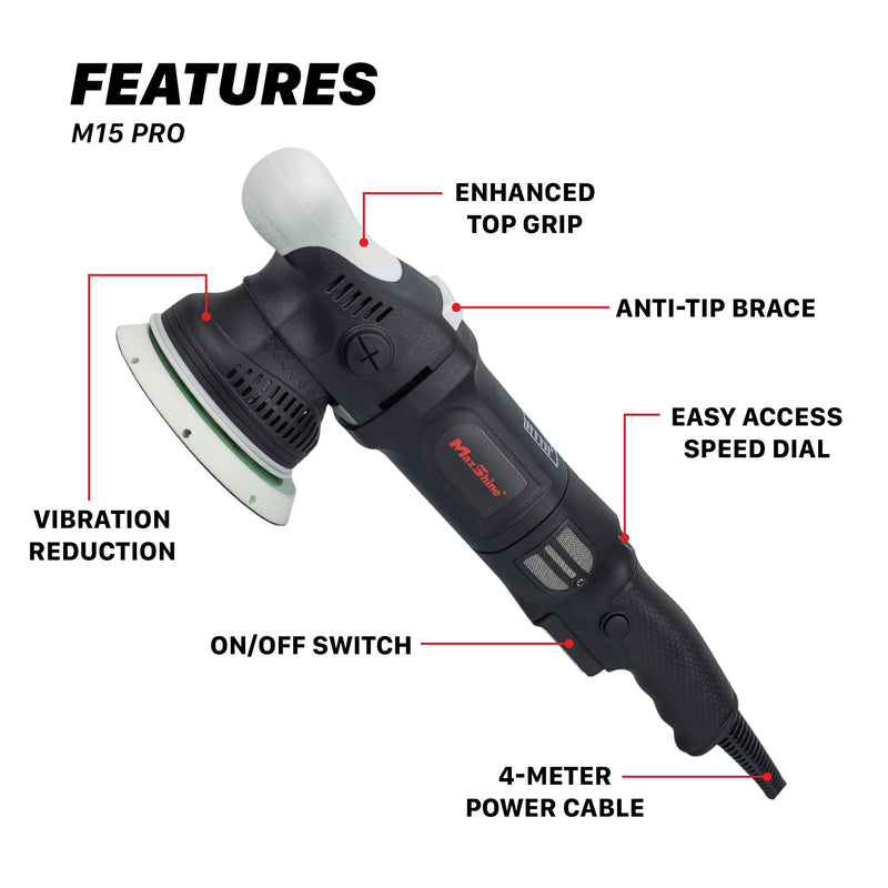 M15 Pro Shroud Car Polisher Buffer Features