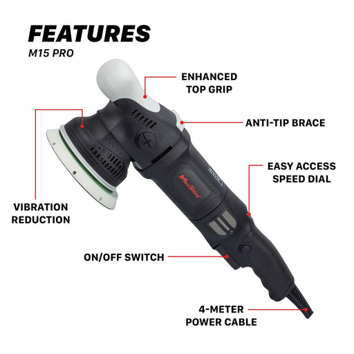 M15 Pro Shroud Car Polisher Buffer Features