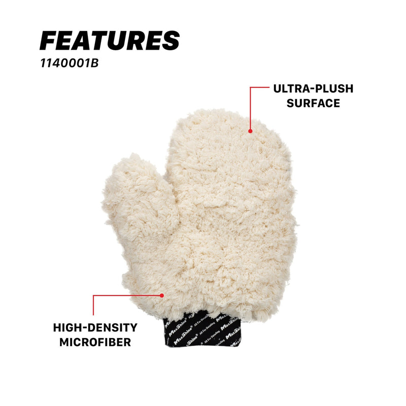 MaxShine Microfiber Wash Mitts | Finger & Thumb | Titanium Tools and Equipment