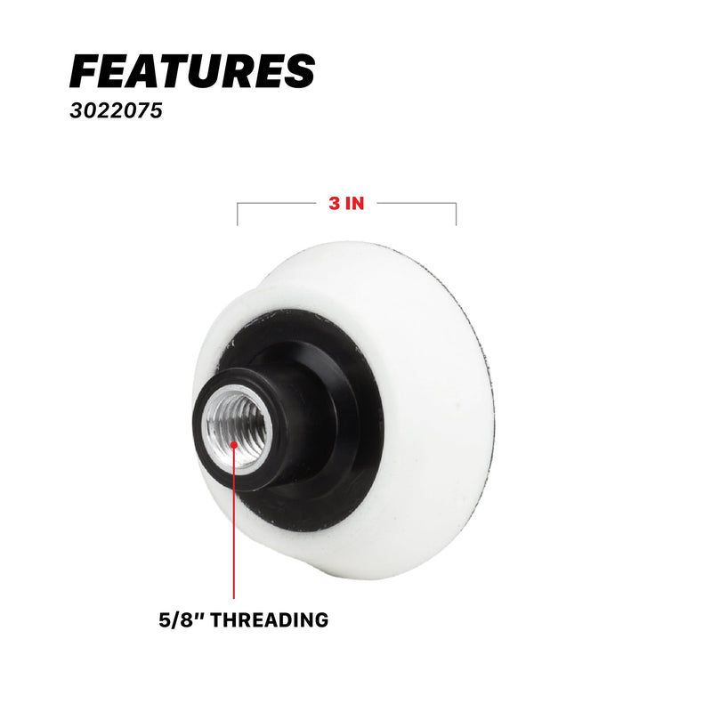 2 - 3 - 5 - 6 inch Rotary Polisher Backing Plate