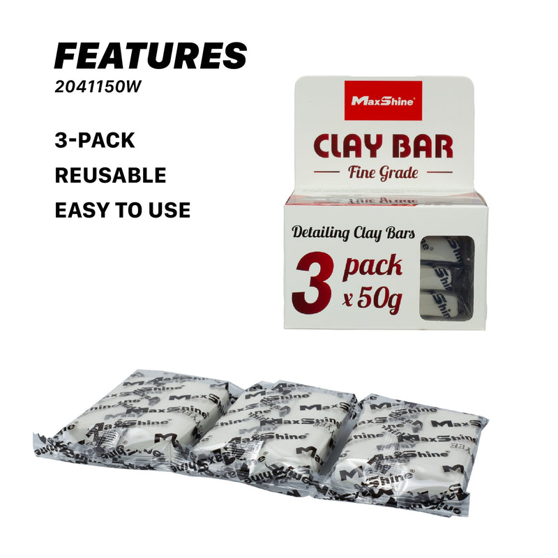 2041150W Detailing Clay Bar - 3 Pack - Fine Grade