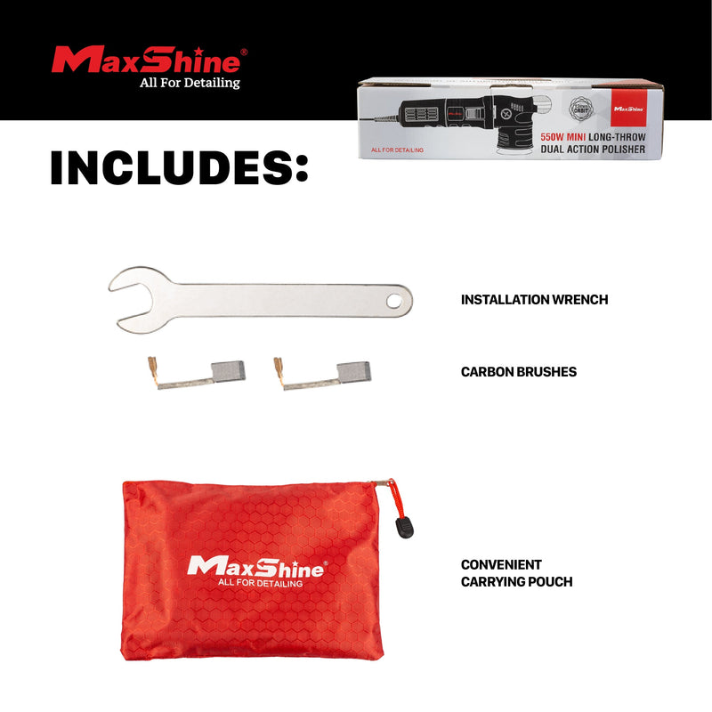 MaxShine M312 Orbital Polisher Canada Delivery Contents