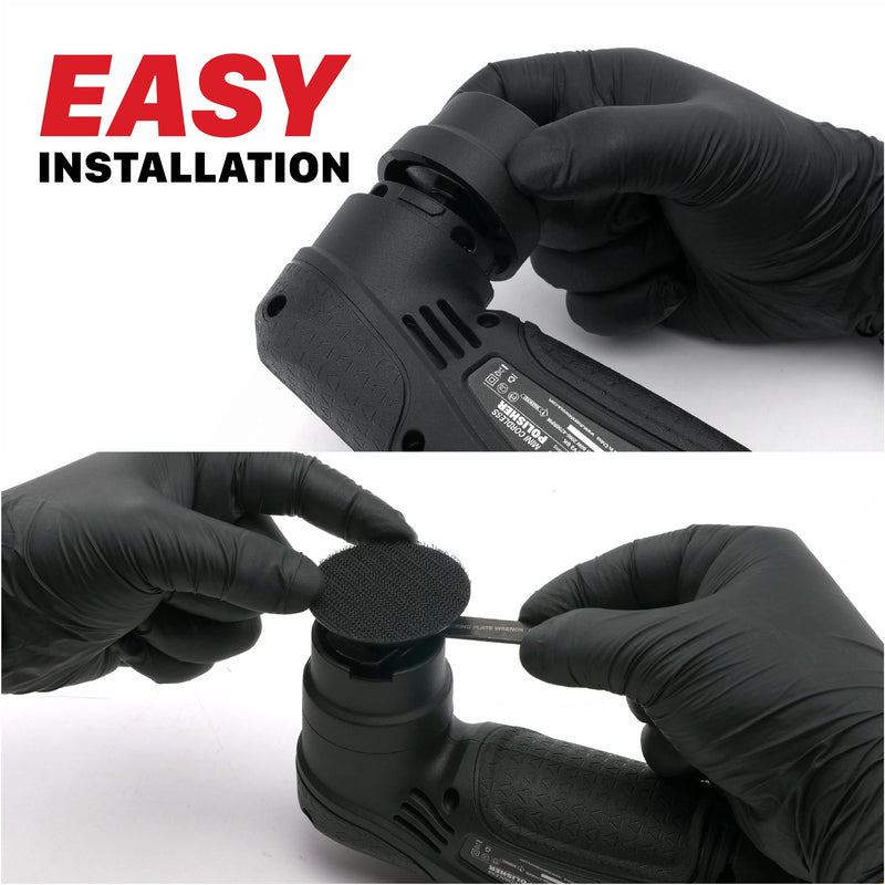 MaxShine Black Mini Cordless Dual Action Polisher M0312 V2 Easy Installation
