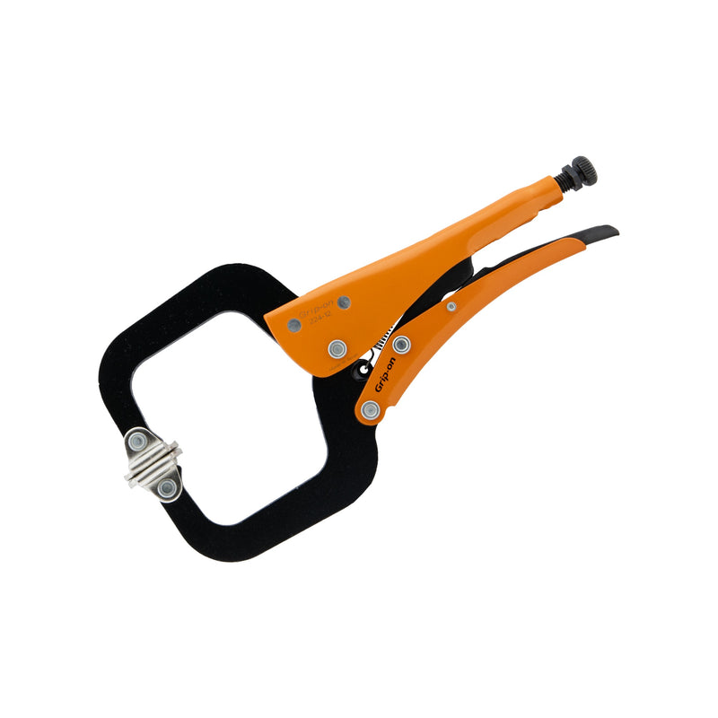 Grip-On® Self-Adjusting Locking C-Clamp with Swivel Pads, 300 mm (12") | 224-12