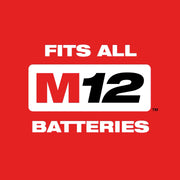 Milwaukee M12 FUEL 6" Random Orbital Sander Kit 3/16" M12 Batteries