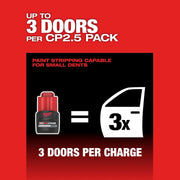 Milwaukee M12 FUEL 6" Random Orbital Sander Kit 3/16" Battery Capabilities