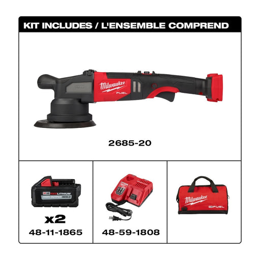 M18 FUEL 21mm Random Orbital Polisher Kit Delivery Content