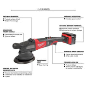 M18 FUEL 21mm Random Orbital Polisher Features