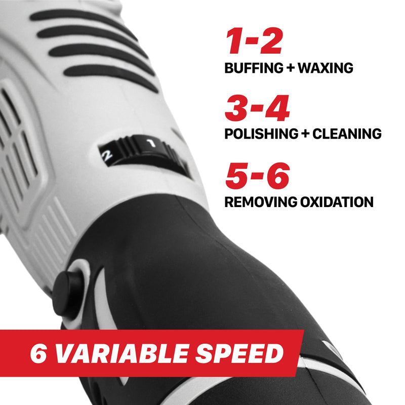 MaxShine Mini Cordless Dual Action Polisher M0312 V2 6 Variable Speed