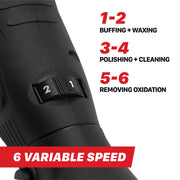 MaxShine Black Mini Cordless Dual Action Polisher M0312 V2 6 Variable Speed