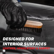 Maxshine Compact Leather Cleaning Brush | 5-Inch Wood Handle
