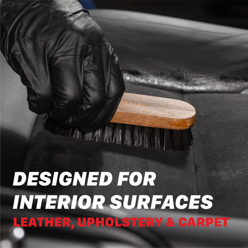 Maxshine Compact Leather Cleaning Brush | 5-Inch Wood Handle