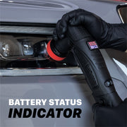 MaxShine Black Mini Cordless Dual Action Polisher M0312 V2 with Battery Status Indicator