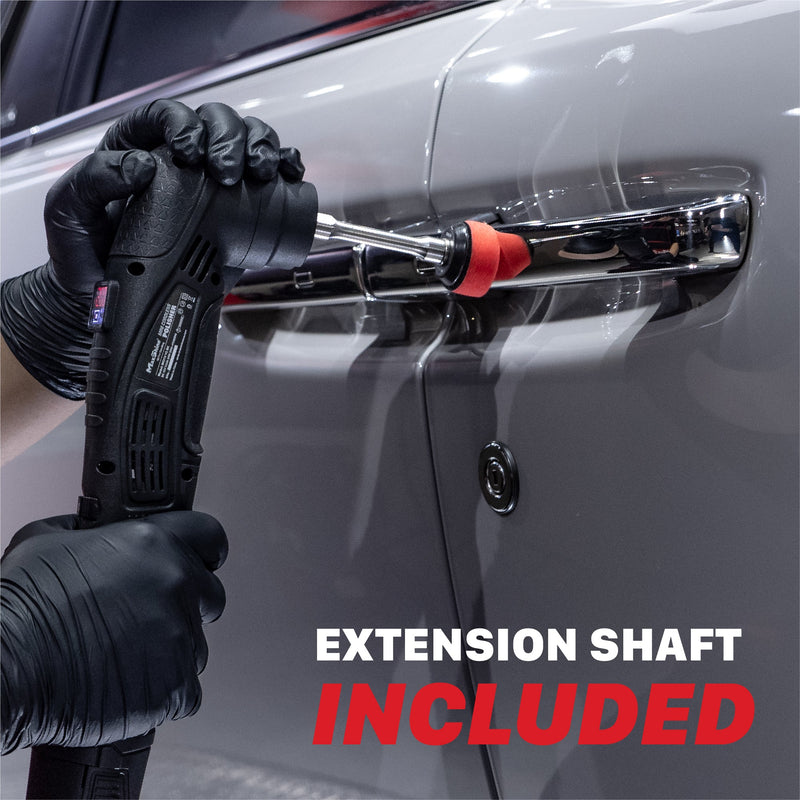 MaxShine Black Mini Cordless Dual Action Polisher M0312 V2 Extension Shaft Included