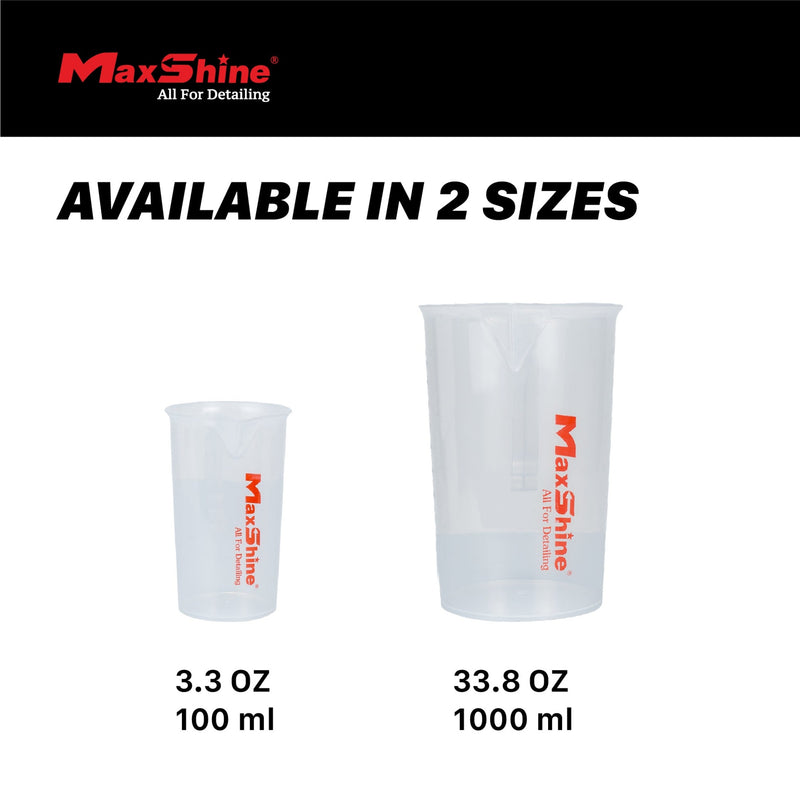 MaxShine Chemical Measuring Cups | 100ml & 1000ml | Titanium Tools and Equipment