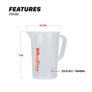 MaxShine Chemical Measuring Cups | 100ml & 1000ml | Titanium Tools and Equipment