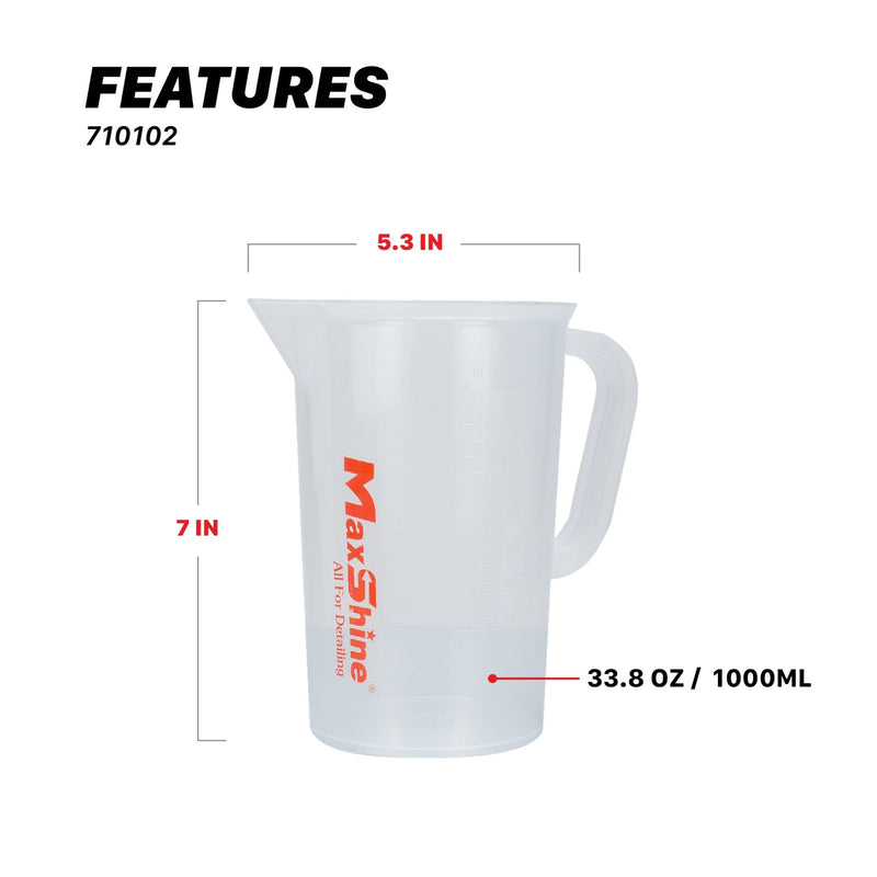 MaxShine Chemical Measuring Cups | 100ml & 1000ml | Titanium Tools and Equipment