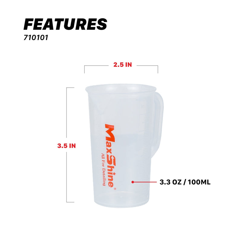MaxShine Chemical Measuring Cups | 100ml & 1000ml | Titanium Tools and Equipment
