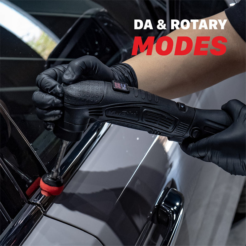 MaxShine Black Mini Cordless Dual Action Polisher M0312 V2 DA & Rotary Modes
