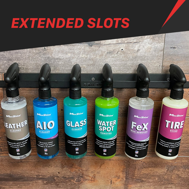Maxshine Trigger Bottle Holder | Spray Bottle Hanger (8 Bottles)
