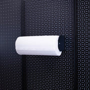 OminWall Black Magnetic Paper Towel Holder on Black Pegboard