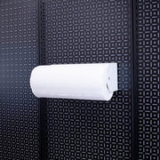 OminWall White Magnetic Paper Towel Holder on Black Pegboard