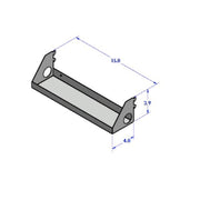Dimensions of OmniWall Impact Shelf 4"x16" | CGS-003-05-01 | Pegboard Shelves