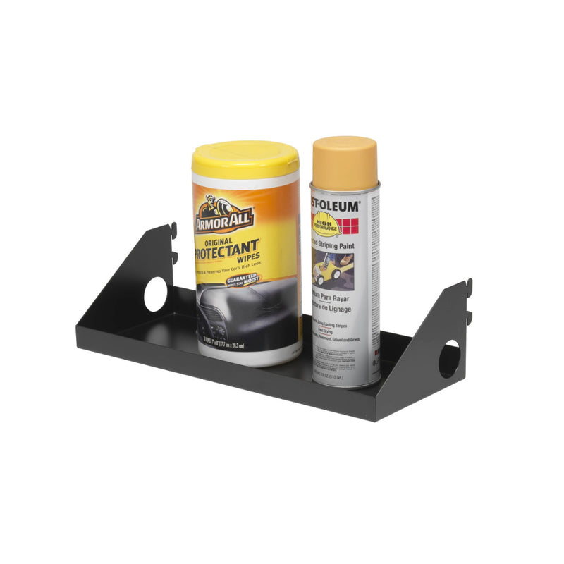 OmniWall Black Impact Shelf 6"x16" | CGS-003-05-03-BLK | Pegboard Shelves
