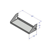 Dimensions of OmniWall Impact Shelves 6"x16" | CGS-003-05-03 | Pegboard Shelves