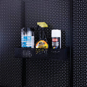 5" x 3" x 16" Black All-Purpose Shelf on Black Pegboard