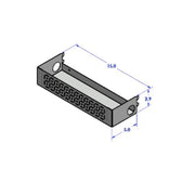 Dimensions of 5" x 3" x 16" All-Purpose Shelf | CGS-003-05-09 | Pegboard Shelves