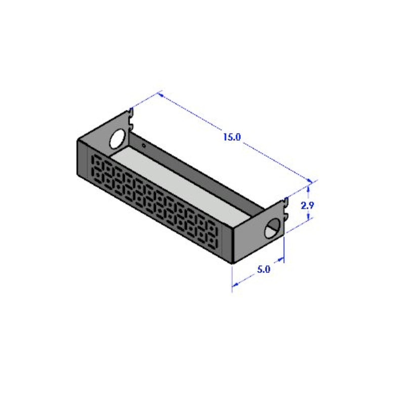 Dimensions of 5" x 3" x 16" All-Purpose Shelf | CGS-003-05-09 | Pegboard Shelves