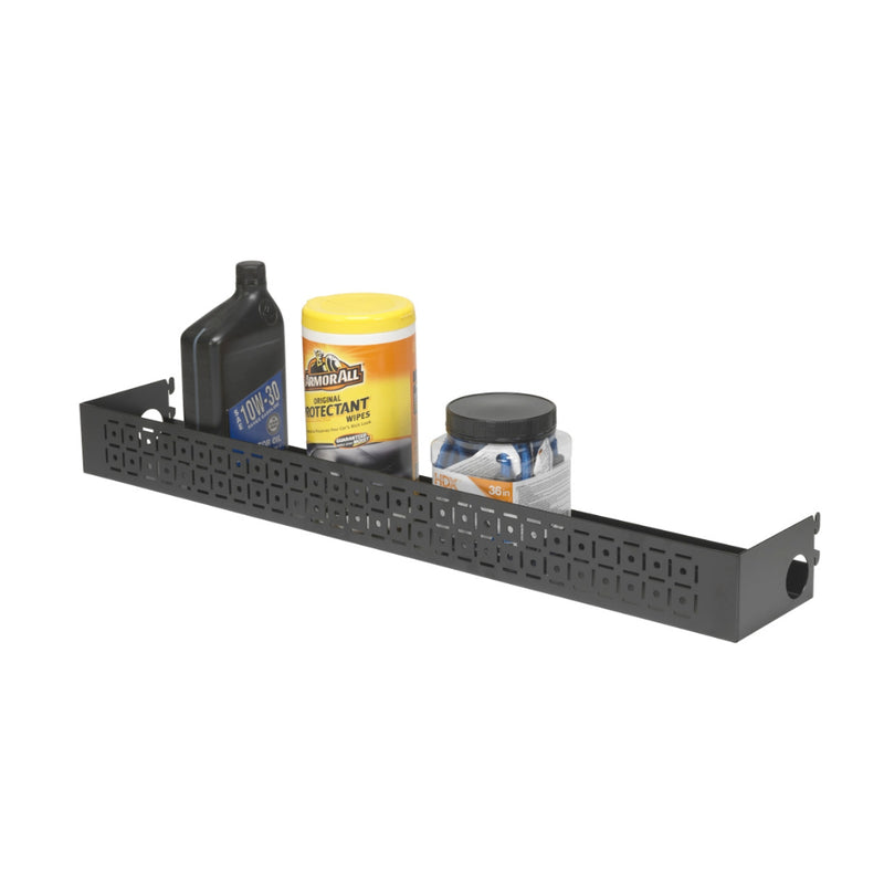 5" x 3" x 32" Black All-Purpose Shelf Sample Use | CGS-003-05-10-BLK | Pegboard Shelves
