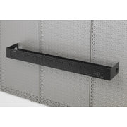 5" x 3" x 32" Black All-Purpose Shelf on Silver Pegboard