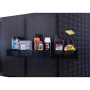 5" x 3" x 32" Black All-Purpose Shelf on Black Pegboard