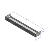 Dimensions of 5" x 3" x 32" All-Purpose Shelf | CGS-003-05-10 | Pegboard Shelves