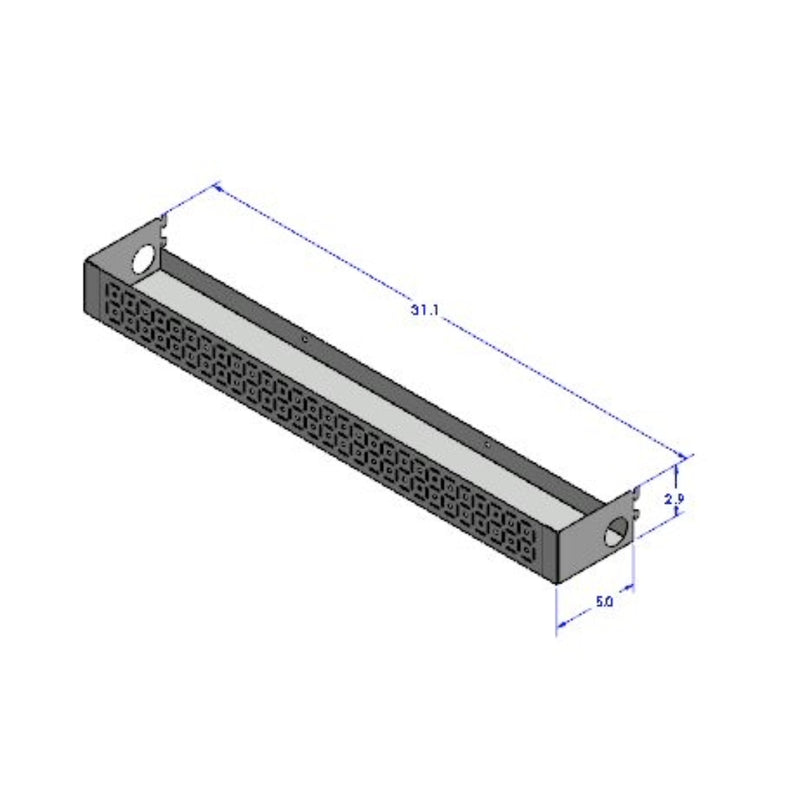 Dimensions of 5" x 3" x 32" All-Purpose Shelf | CGS-003-05-10 | Pegboard Shelves