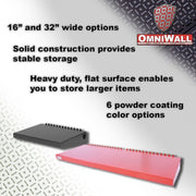 OmniWall Top Shelf | Pegboard Top Shelves