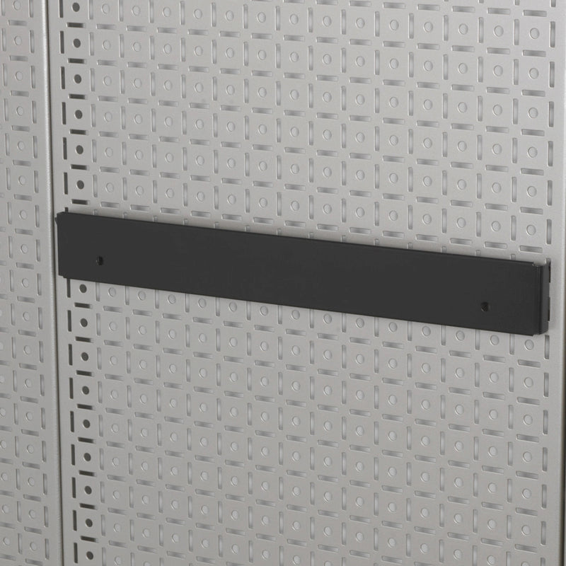 OmniWall Black Belt Clip Organizer on Pegboard